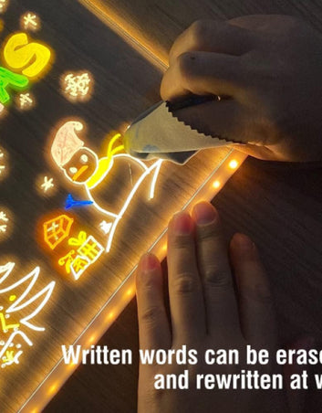 3D LED Light Glass Acrylic Writing pad