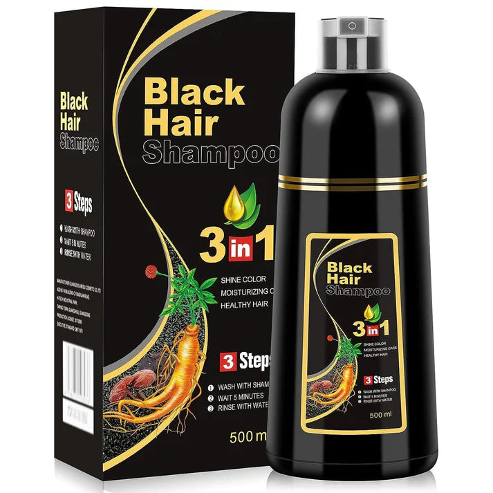 ORIGINAL 3-IN-1 BLACK HAIR DYE SHAMPOO (AYURVEDIC NO SIDE EFFECT)