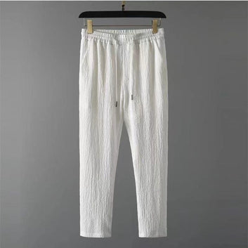 Men's Crinkled Co-Ord Set White