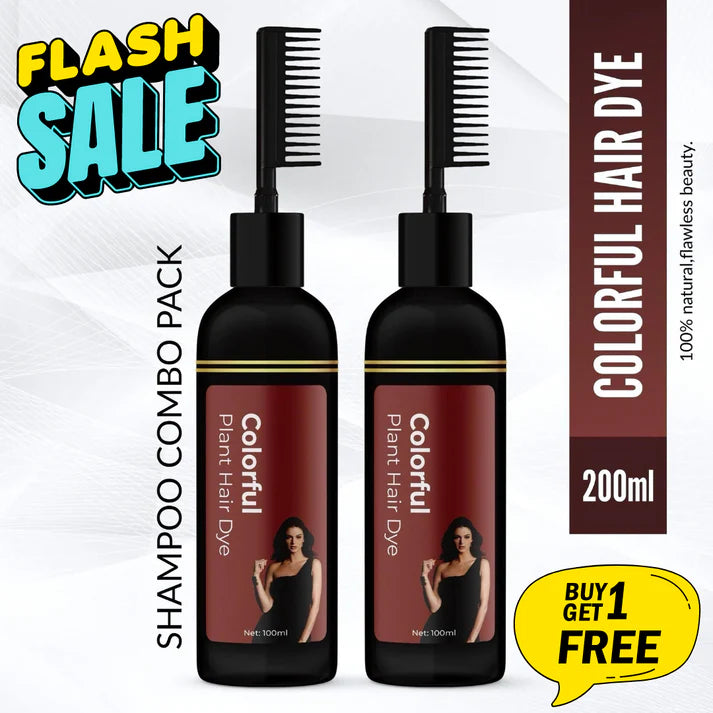 Natural Hair Dye Shampoo With Comb Applicator for Man & Women 🔥BUY 1 GET 1 FREE🔥